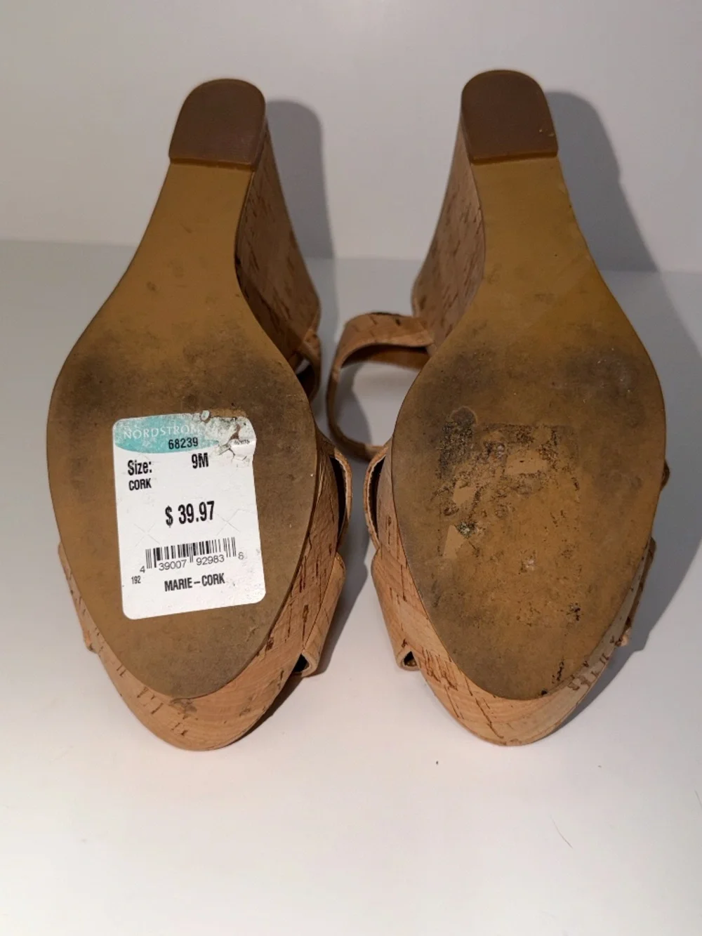 Tesori cork platform wedge sandals
